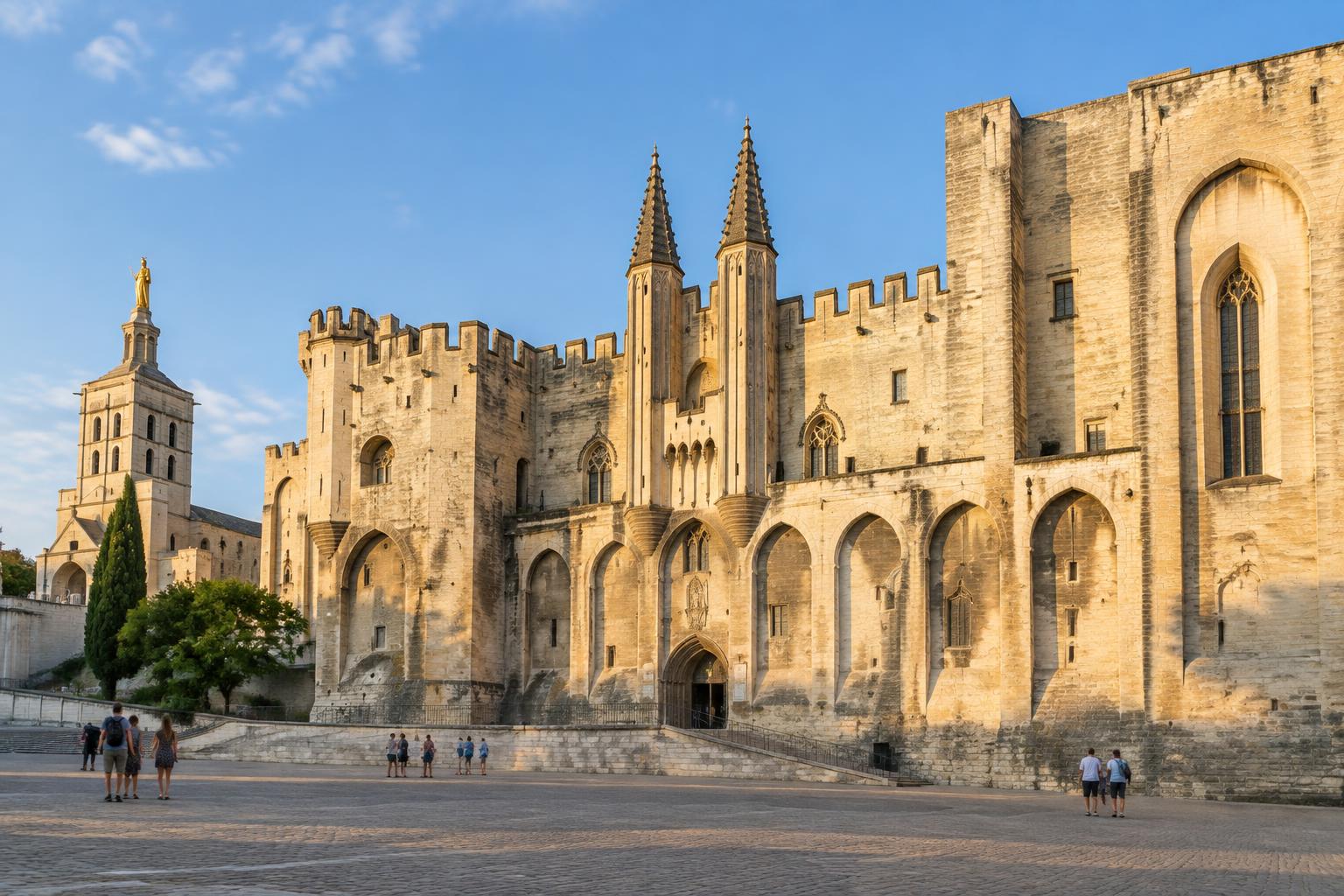 Le Palais des Papes à Avignon (illustration)